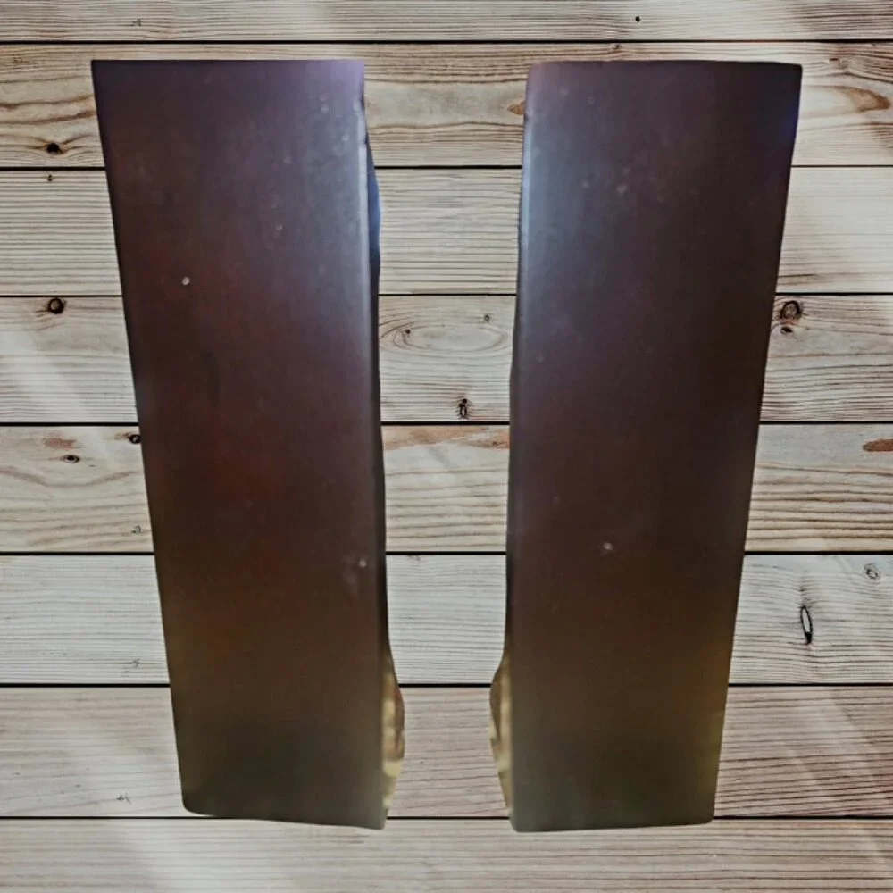 Pair Dark Wood Bookends - Alphabet - Lowercase A -Z - Vintage IKEA - 10